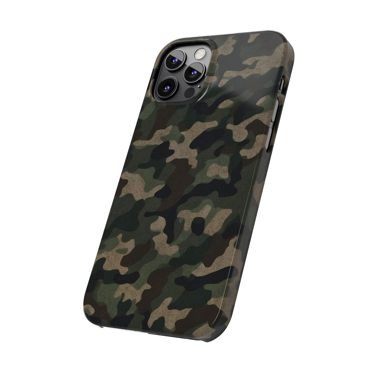 Camo Slim Phone Case for Outdoor Lovers, Stylish Smartphone Cover, Perfect Gift for Him, Hiking Gear, Birthday Present
