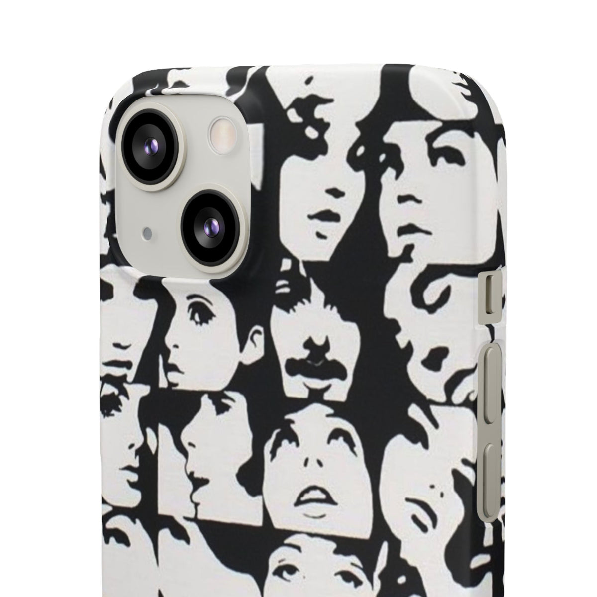 Black and White Face Collage Snap Case
