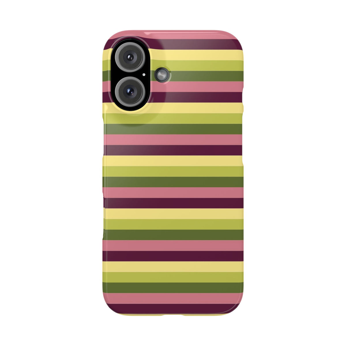 Retro Striped Snap Case