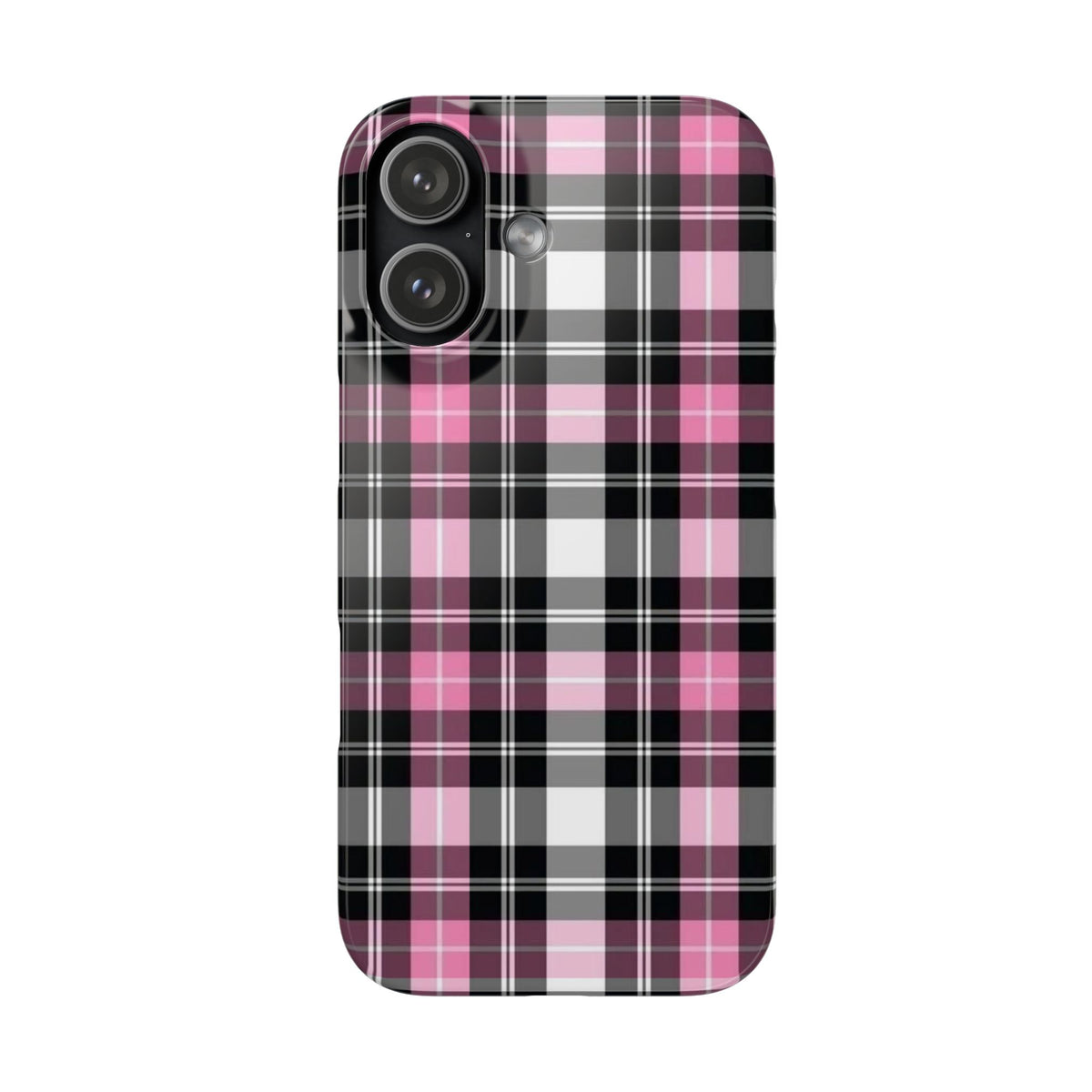 Pink Plaid Snap Case