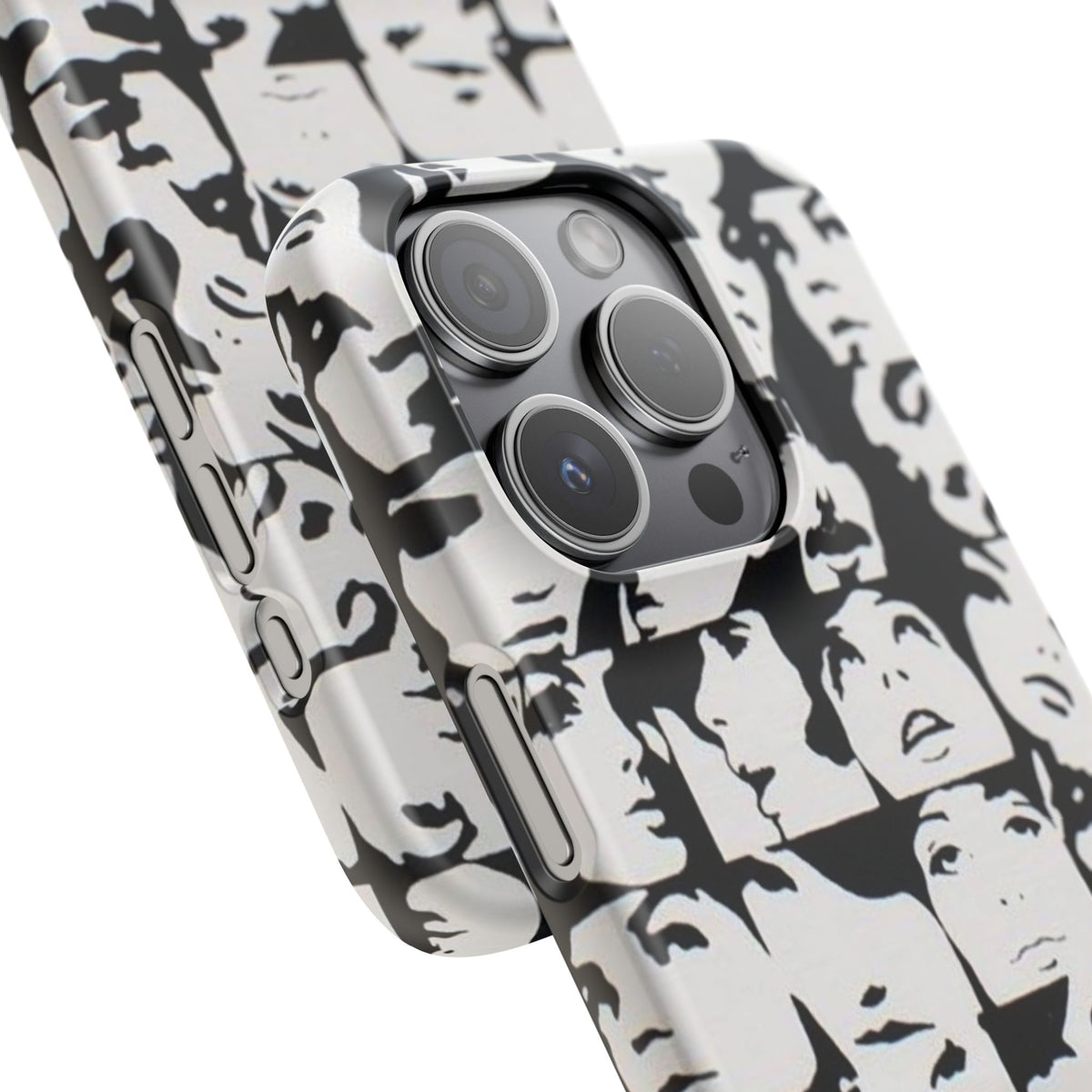 Black and White Face Collage Snap Case