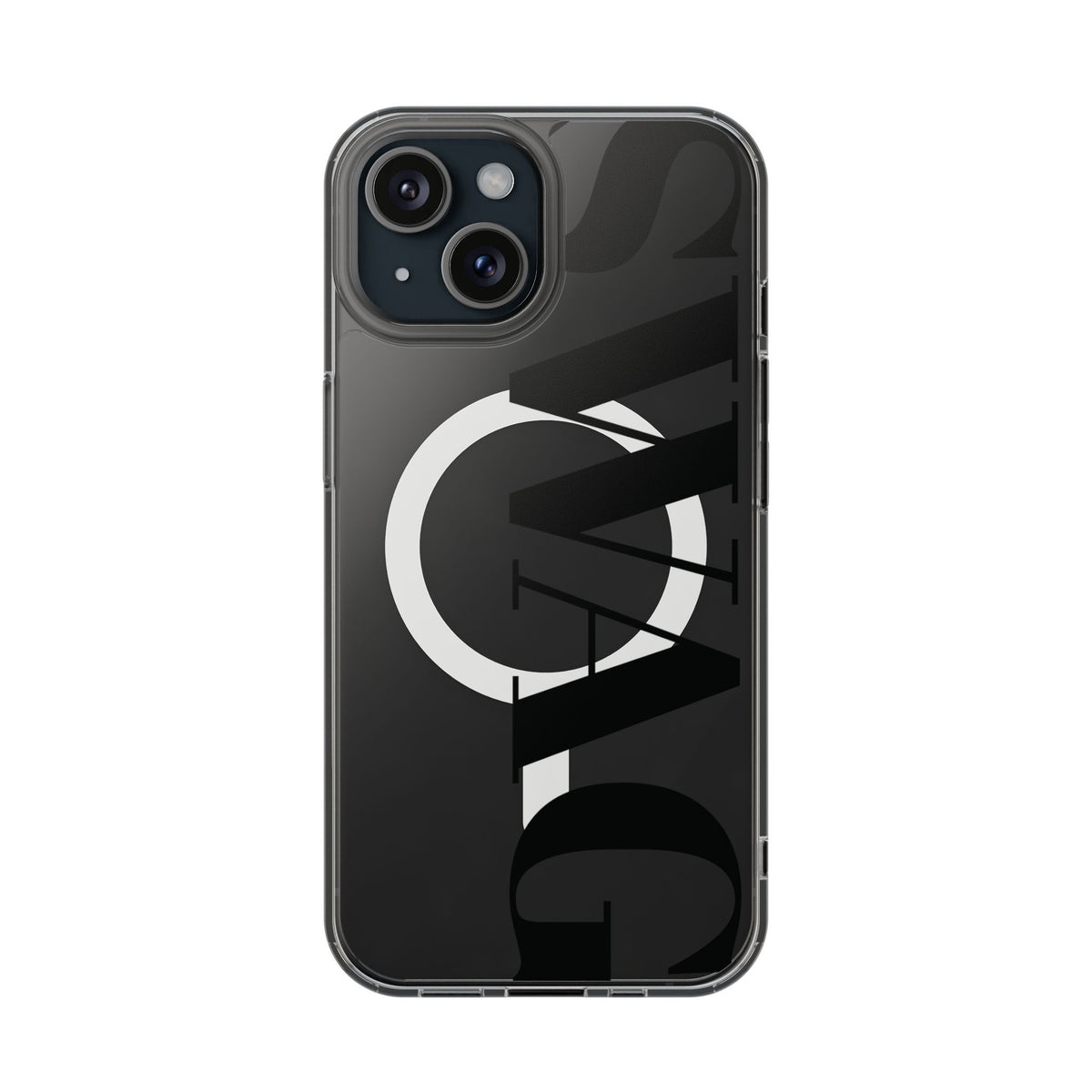 Clear Impact Phone Case — Bold 'SWAG' Minimalist Magnetic Protection