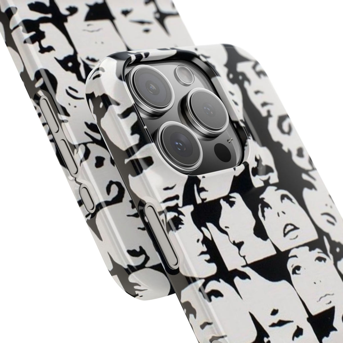 Black and White Face Collage Snap Case