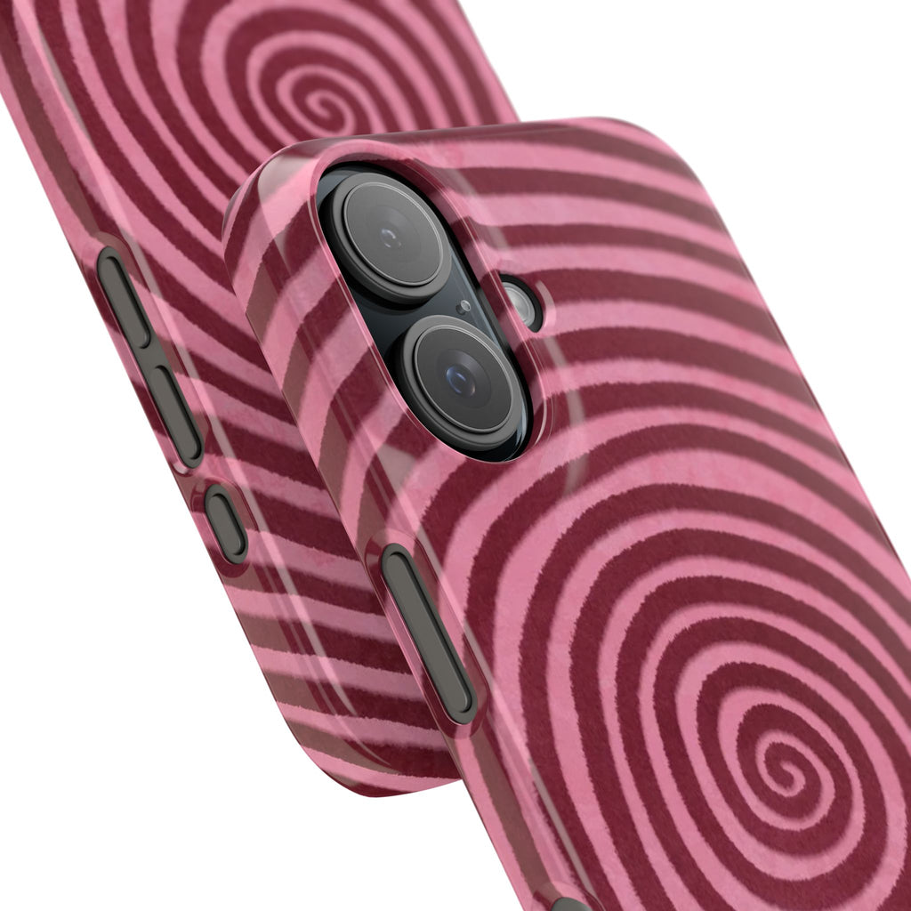 Pink Hypnotic Spiral Snap Phone Case