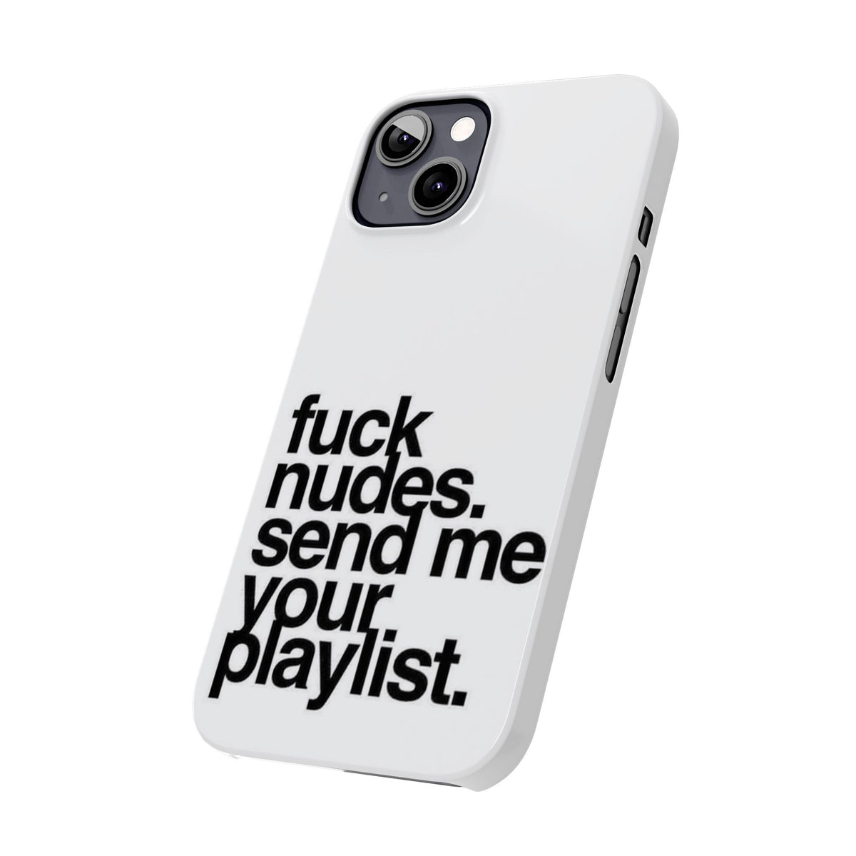 Urban Slim Phone Case: Playlist & Nudes Design, Youthful Gift, Trendy Accessories for Music Lovers, Stylish Phone Protection