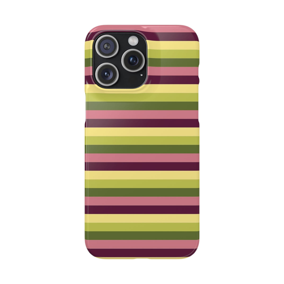 Retro Striped Snap Case
