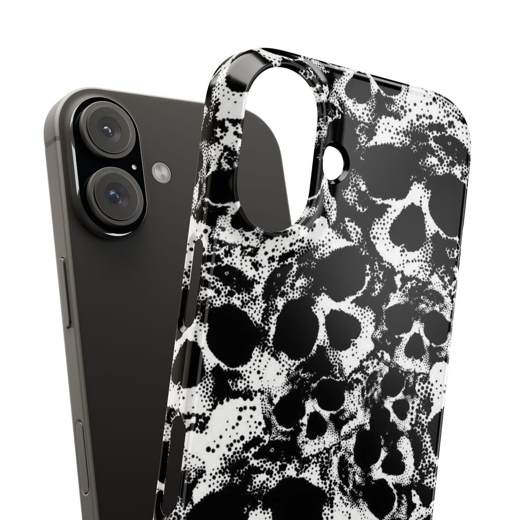 Gothic Skull Phone Cases, Edgy Slim Cases for Teens, Halloween Decor, Gothic Gifts, Alternative Fashion Accessories