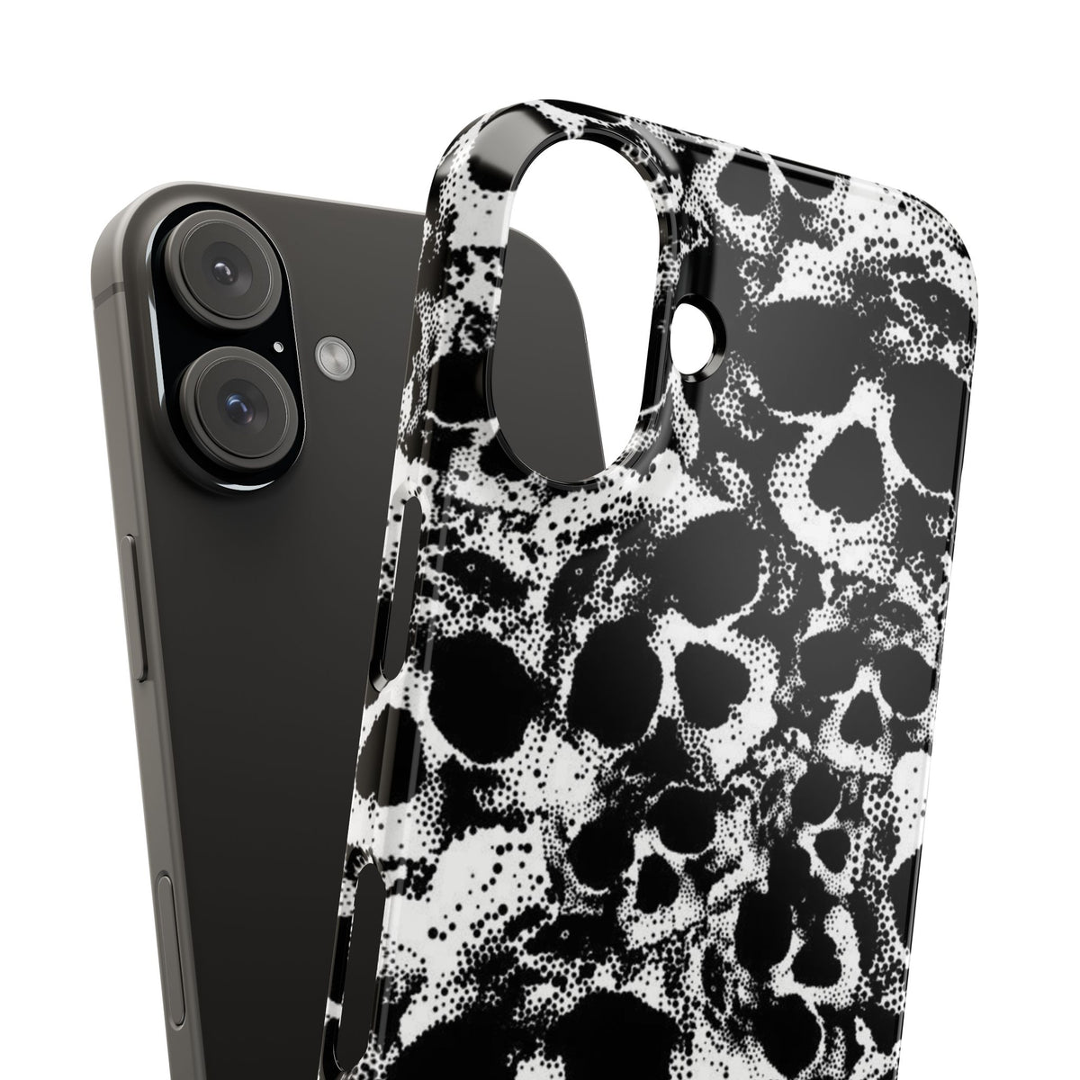 Gothic Skull Phone Cases, Edgy Slim Cases for Teens, Halloween Decor, Gothic Gifts, Alternative Fashion Accessories