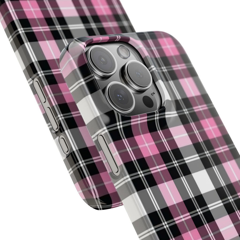 Pink Plaid Snap Case