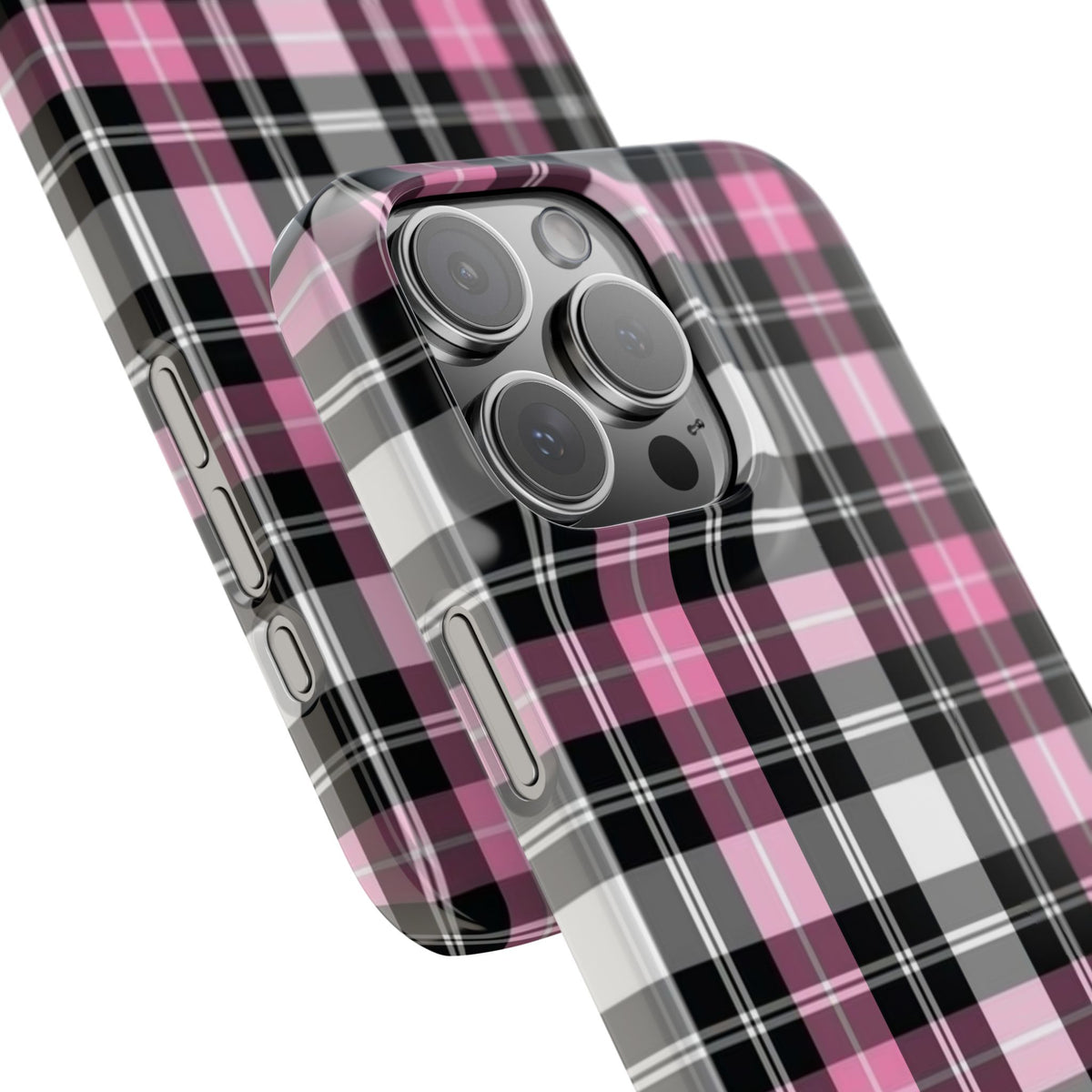 Pink Plaid Snap Case