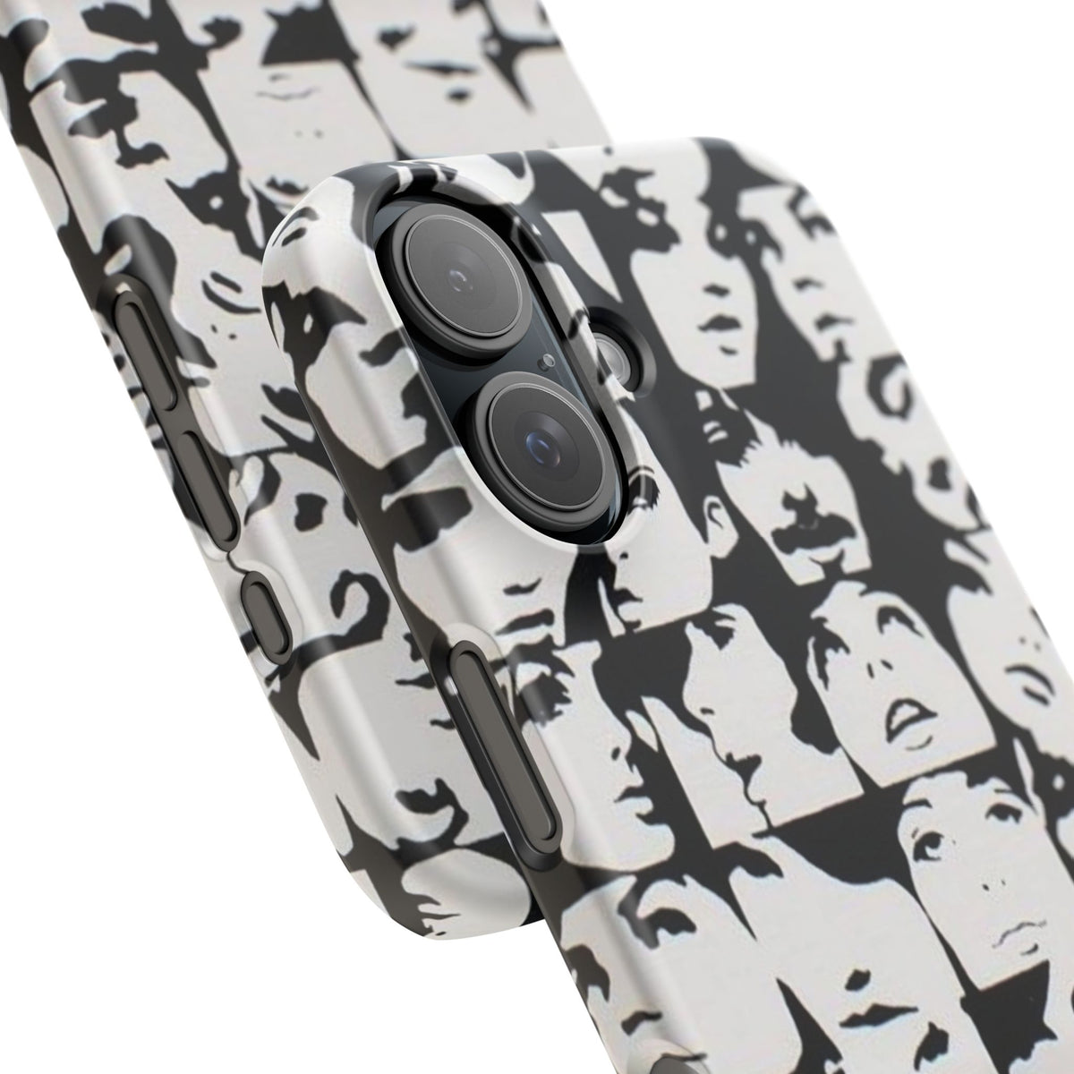 Black and White Face Collage Snap Case
