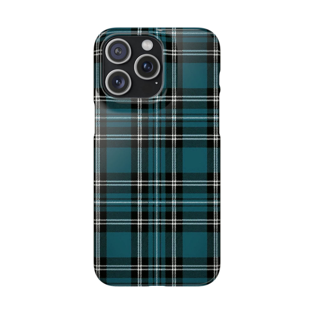 Teal Plaid Snap Case — Stylish Tartan Phone Cover