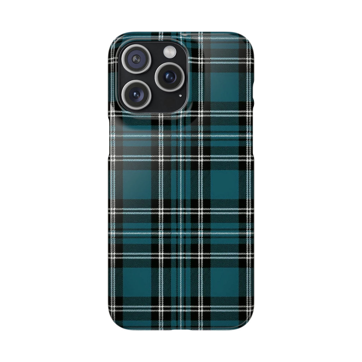 Teal Plaid Snap Case — Stylish Tartan Phone Cover