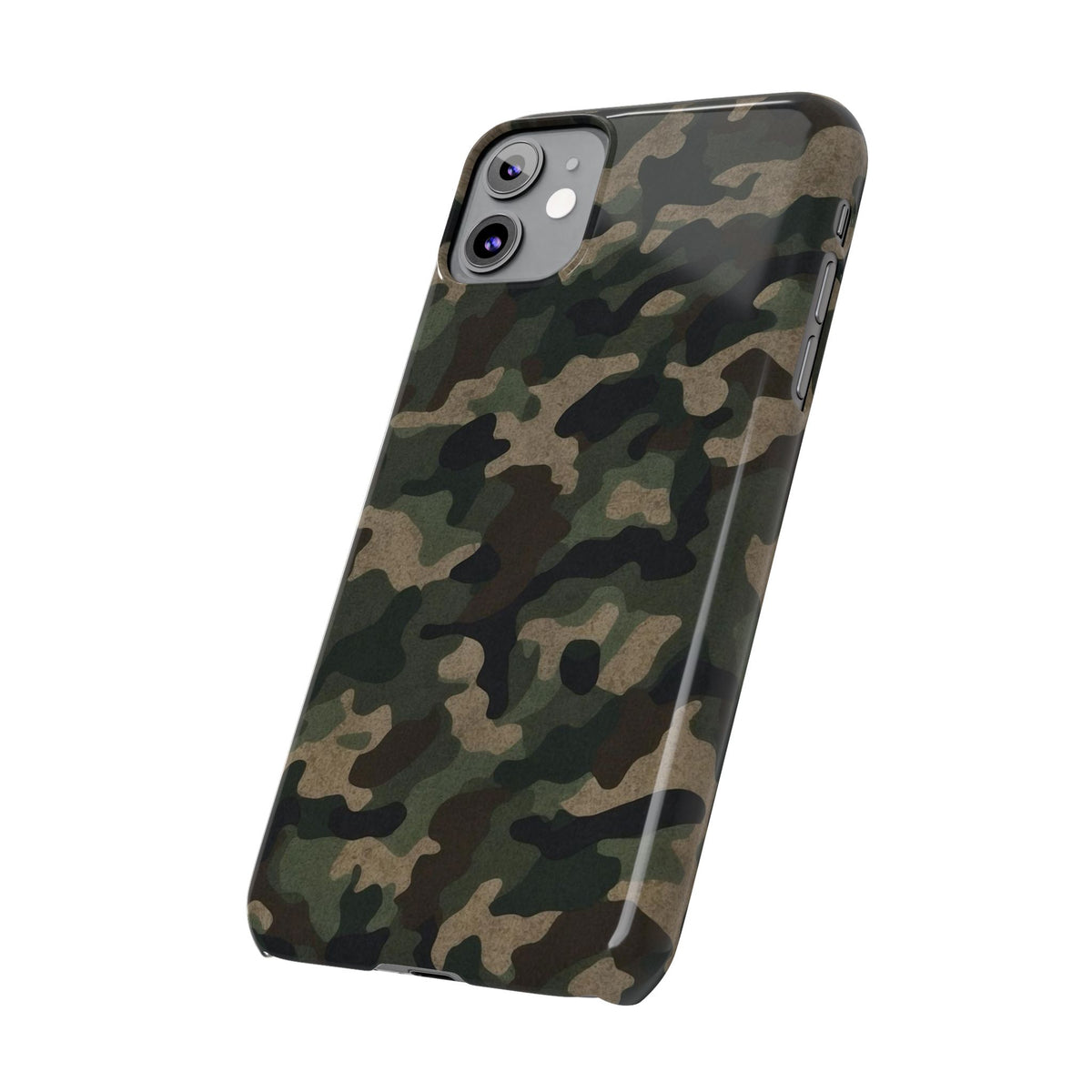 Camo Slim Phone Case for Outdoor Lovers, Stylish Smartphone Cover, Perfect Gift for Him, Hiking Gear, Birthday Present