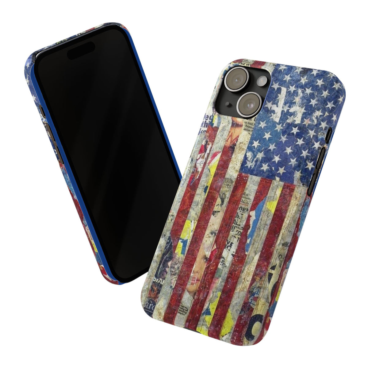 Patriotic Slim Phone Case - USA Flag Design, Gifts for Patriots, Americana Decor, Unique Phone Accessory, Red White Blue Love