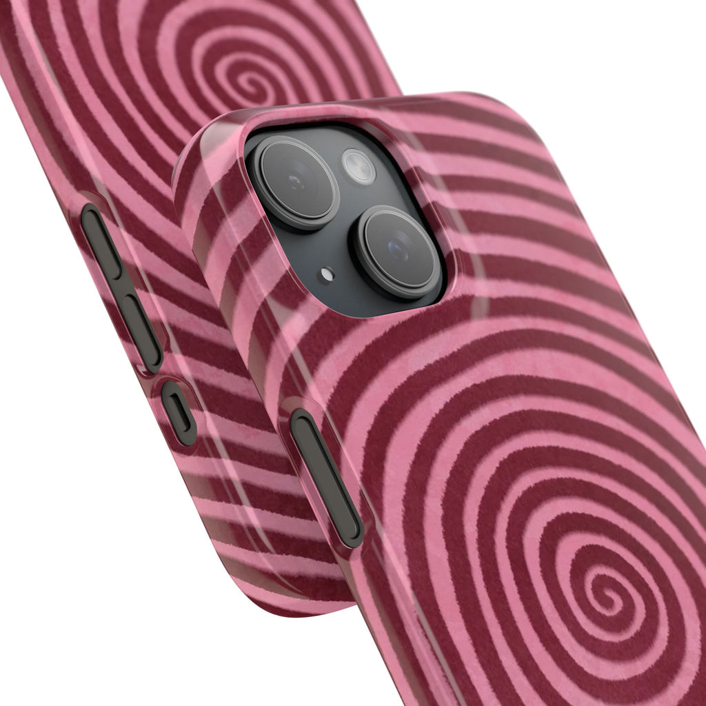Pink Hypnotic Spiral Snap Phone Case