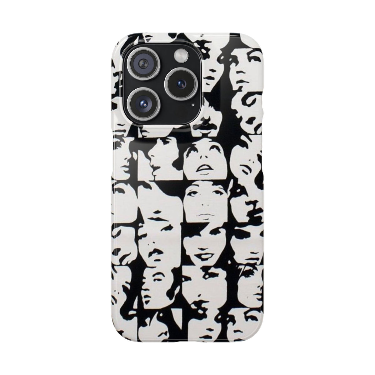 Black and White Face Collage Snap Case