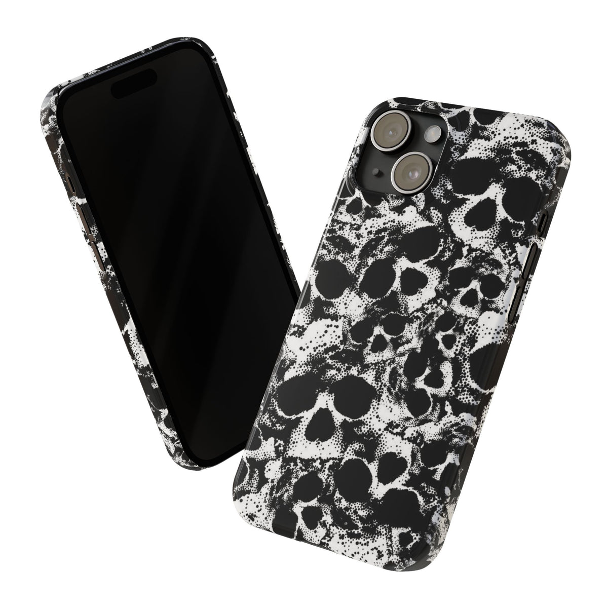 Gothic Skull Phone Cases, Edgy Slim Cases for Teens, Halloween Decor, Gothic Gifts, Alternative Fashion Accessories