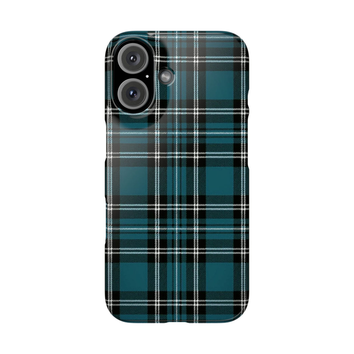 Teal Plaid Snap Case — Stylish Tartan Phone Cover