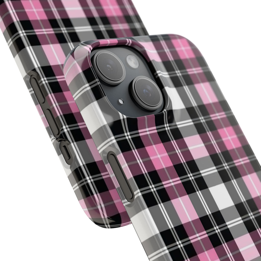 Pink Plaid Snap Case