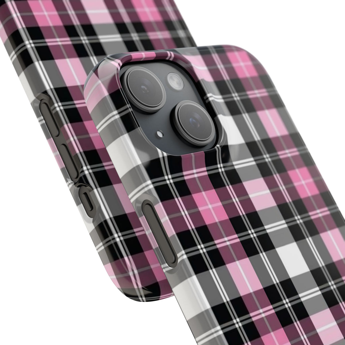 Pink Plaid Snap Case