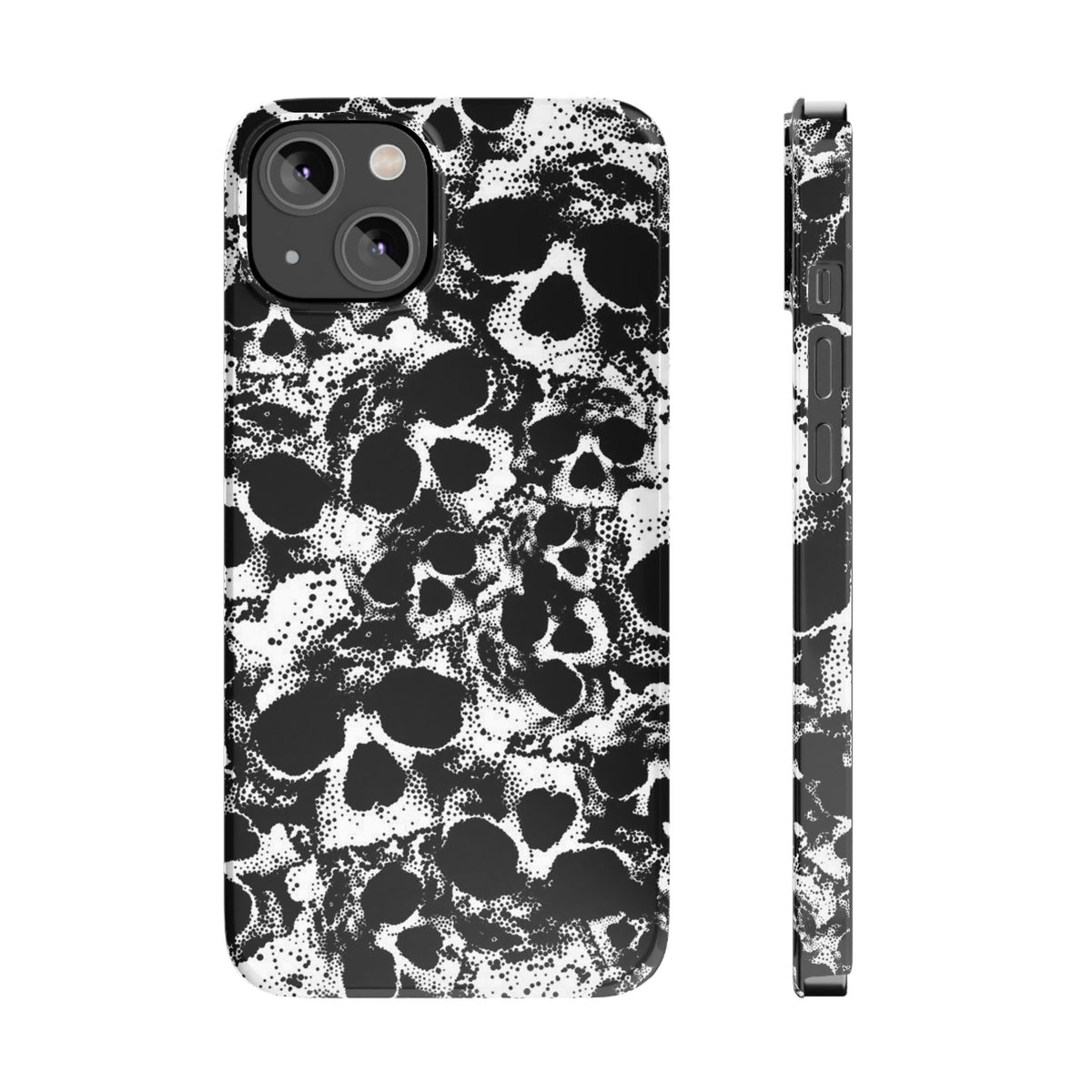 Gothic Skull Phone Cases, Edgy Slim Cases for Teens, Halloween Decor, Gothic Gifts, Alternative Fashion Accessories
