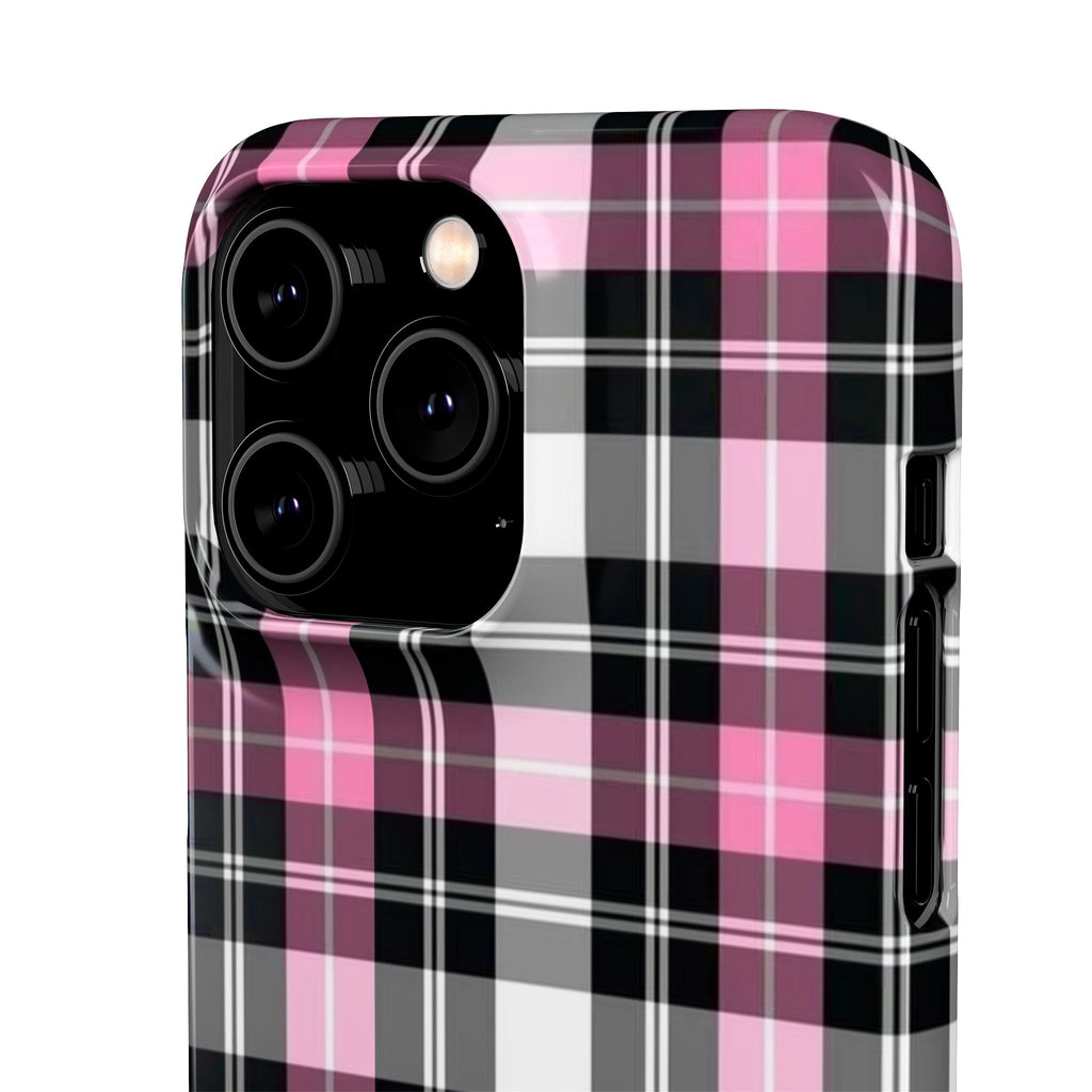 Pink Plaid Snap Case