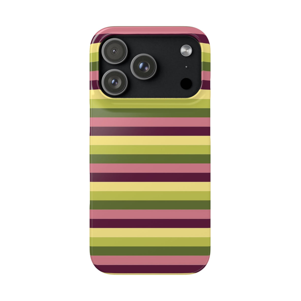 Retro Striped Snap Case