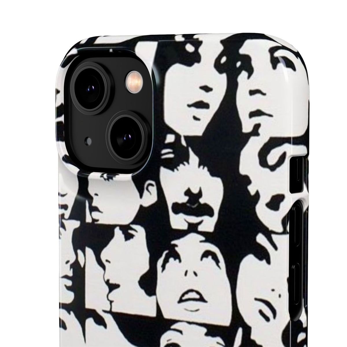 Black and White Face Collage Snap Case
