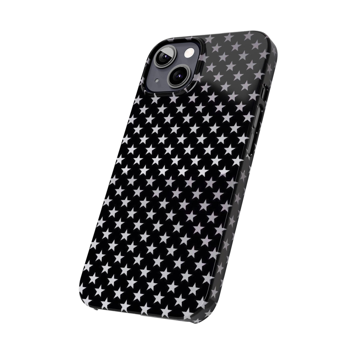 Monochrome Star Pattern Slim Phone Case | Black White Stars
