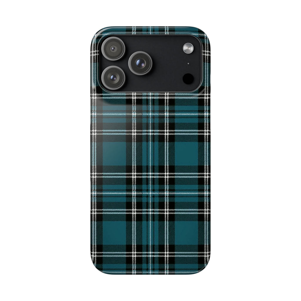 Teal Plaid Snap Case — Stylish Tartan Phone Cover