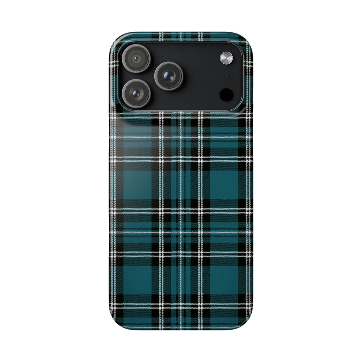 Teal Plaid Snap Case — Stylish Tartan Phone Cover