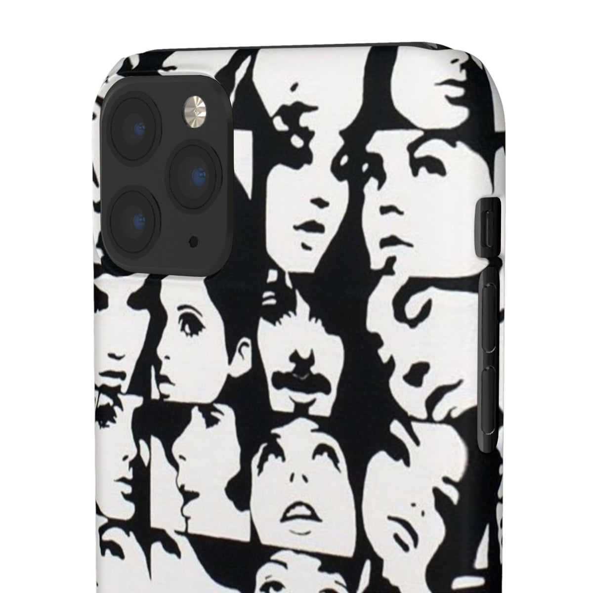 Black and White Face Collage Snap Case