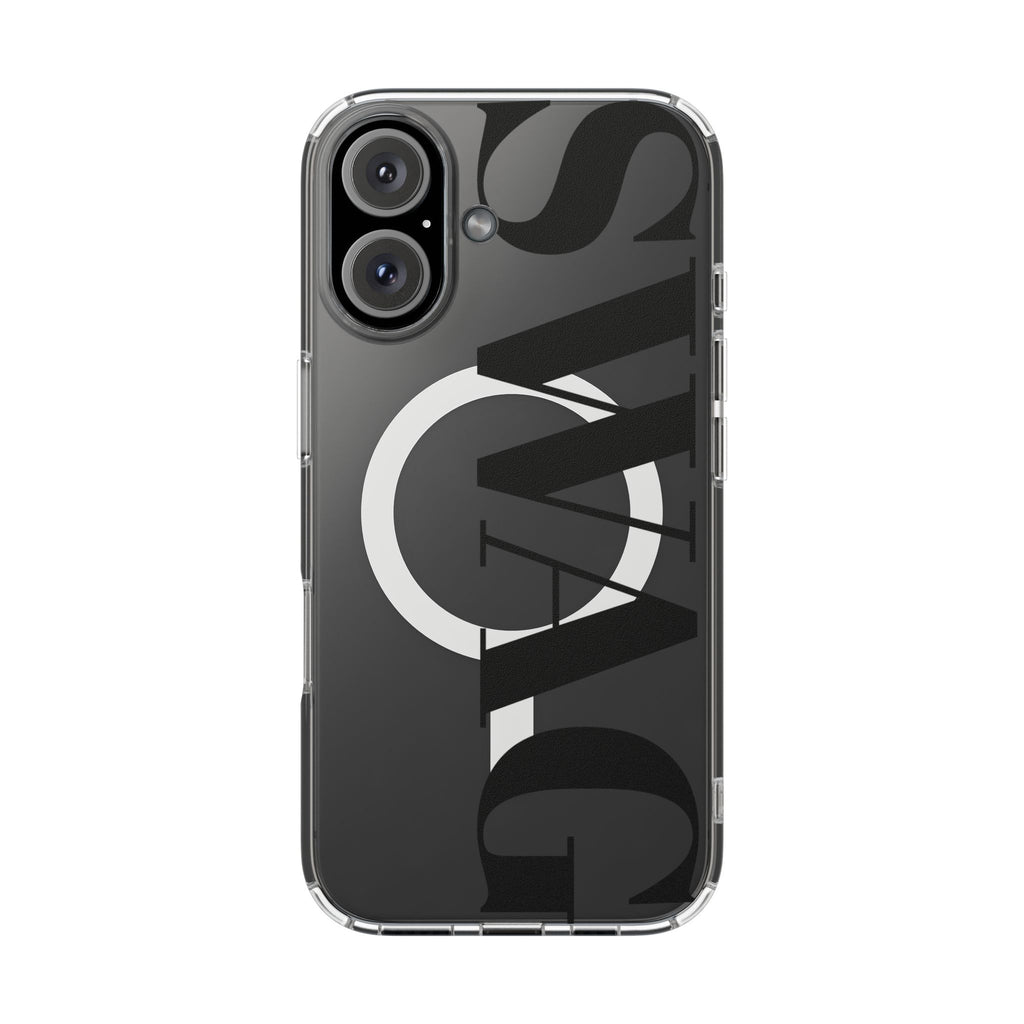 Clear Impact Phone Case — Bold 'SWAG' Minimalist Magnetic Protection