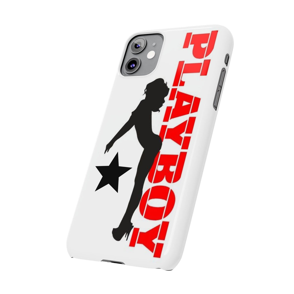Playboy Logo Silhouette Slim Phone Case | Pinup Star Design