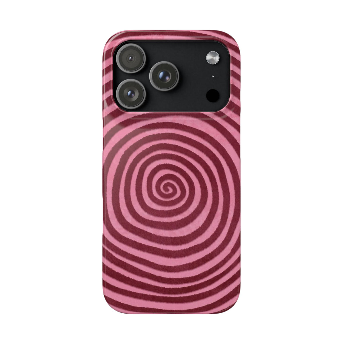 Pink Hypnotic Spiral Snap Phone Case