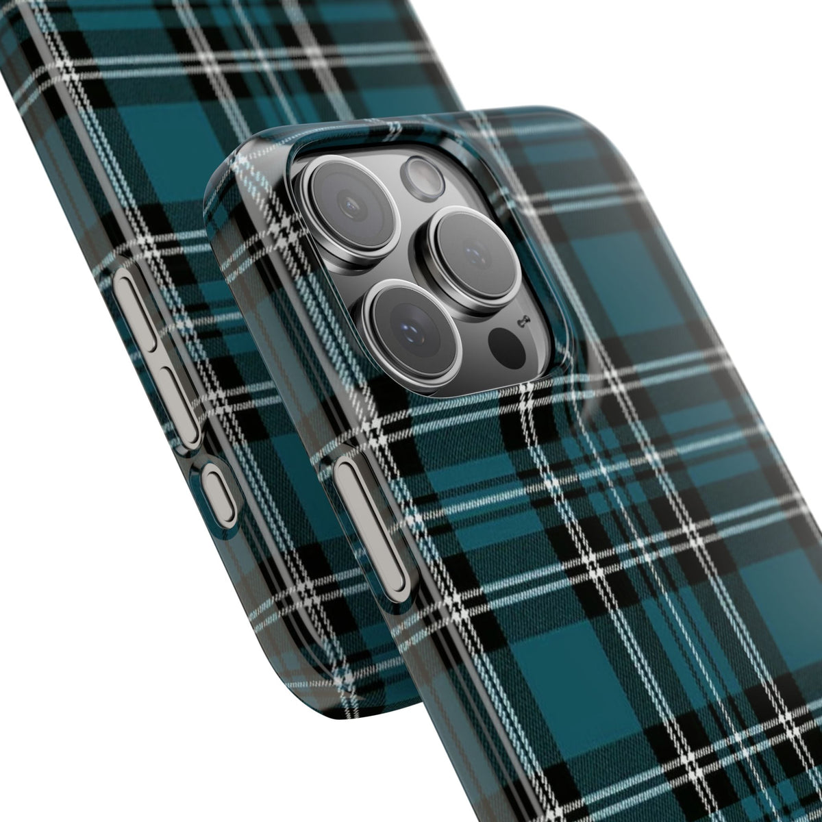 Teal Plaid Snap Case — Stylish Tartan Phone Cover
