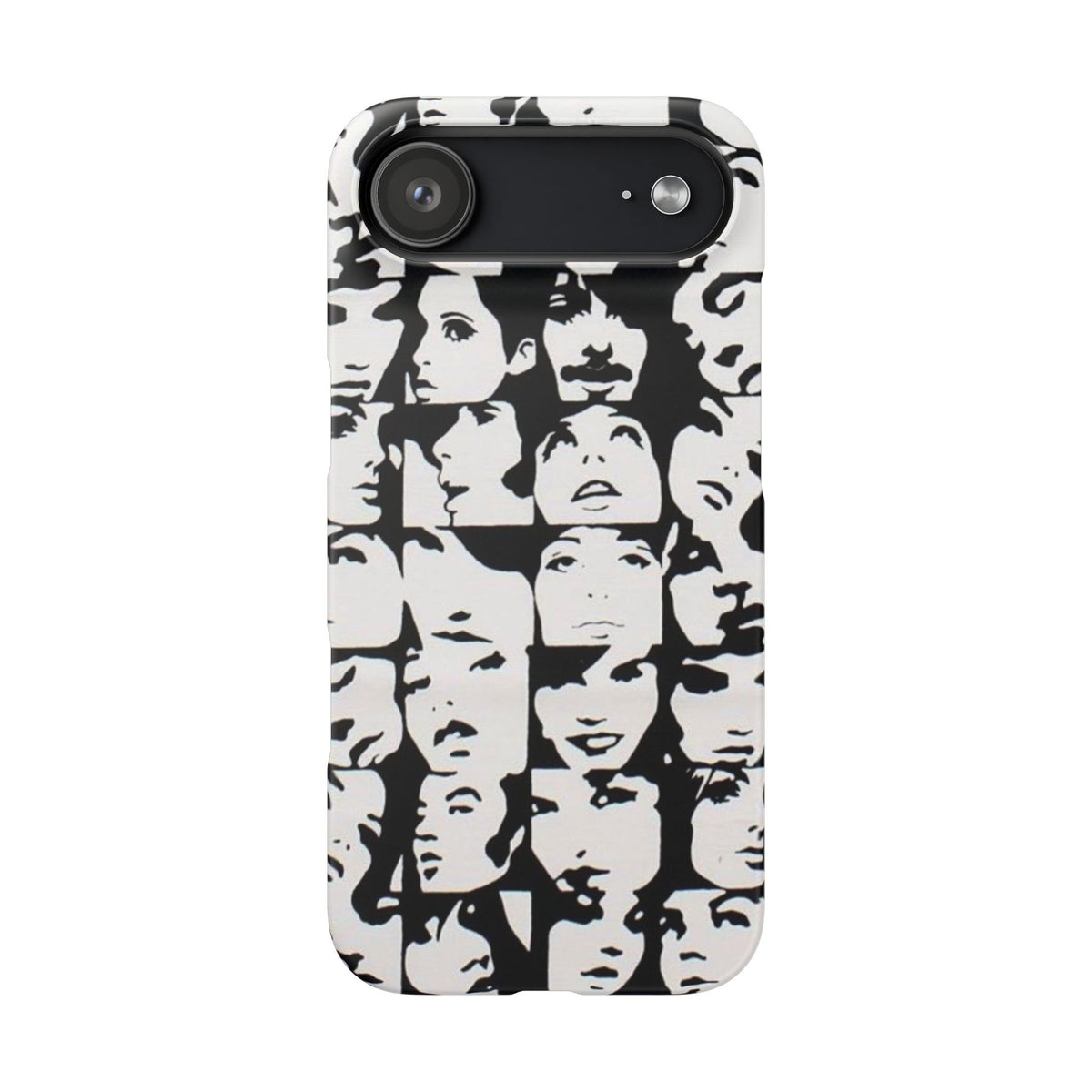 Black and White Face Collage Snap Case