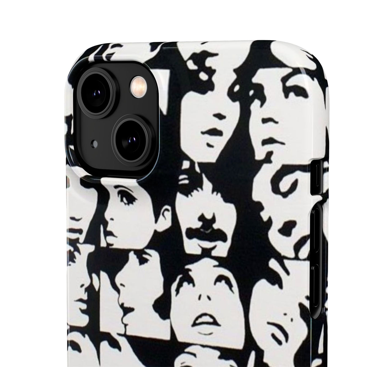 Black and White Face Collage Snap Case