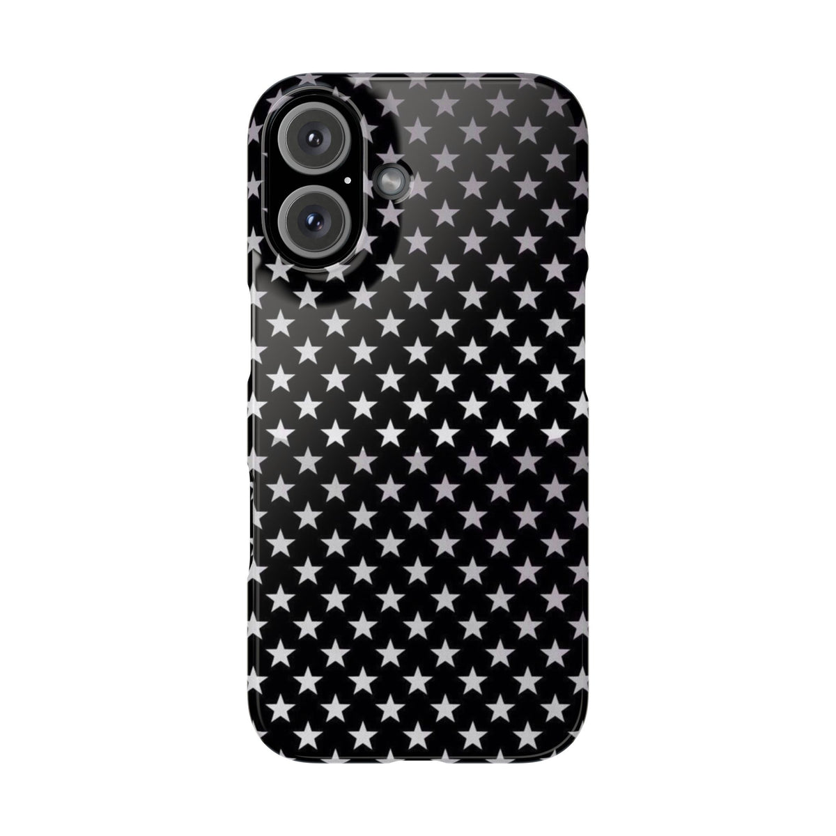 Monochrome Star Pattern Slim Phone Case | Black White Stars