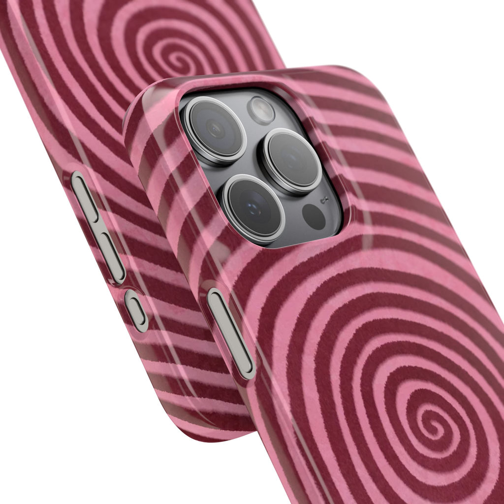 Pink Hypnotic Spiral Snap Phone Case