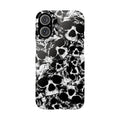 Gothic Skull Phone Cases, Edgy Slim Cases for Teens, Halloween Decor, Gothic Gifts, Alternative Fashion Accessories