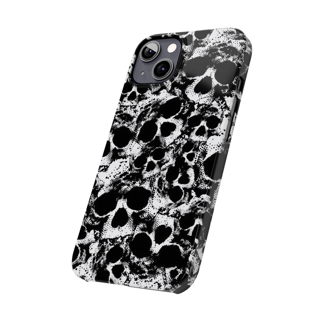 Gothic Skull Phone Cases, Edgy Slim Cases for Teens, Halloween Decor, Gothic Gifts, Alternative Fashion Accessories