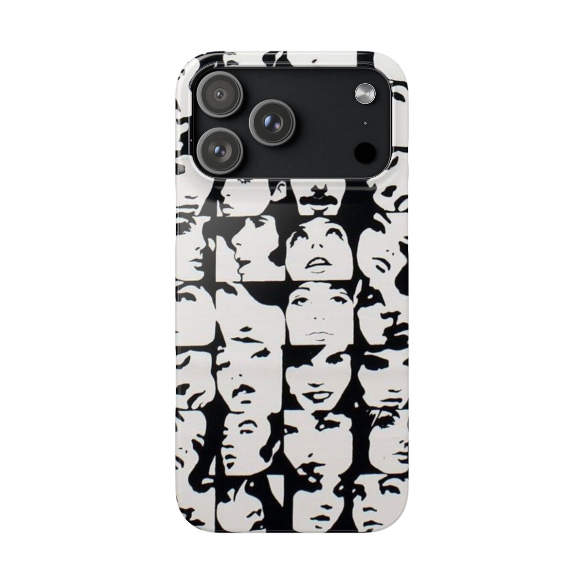 Black and White Face Collage Snap Case