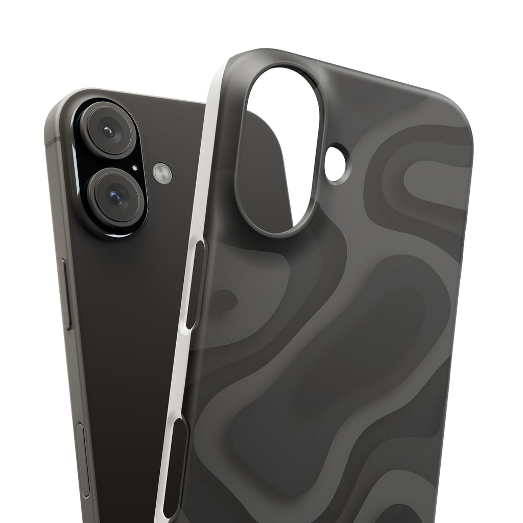 Sleek Black Phone Case, Modern Snap Cases for iPhone, Stylish Tech Accessory, Gift for Him/Her, Minimalist Design, Phone Protection