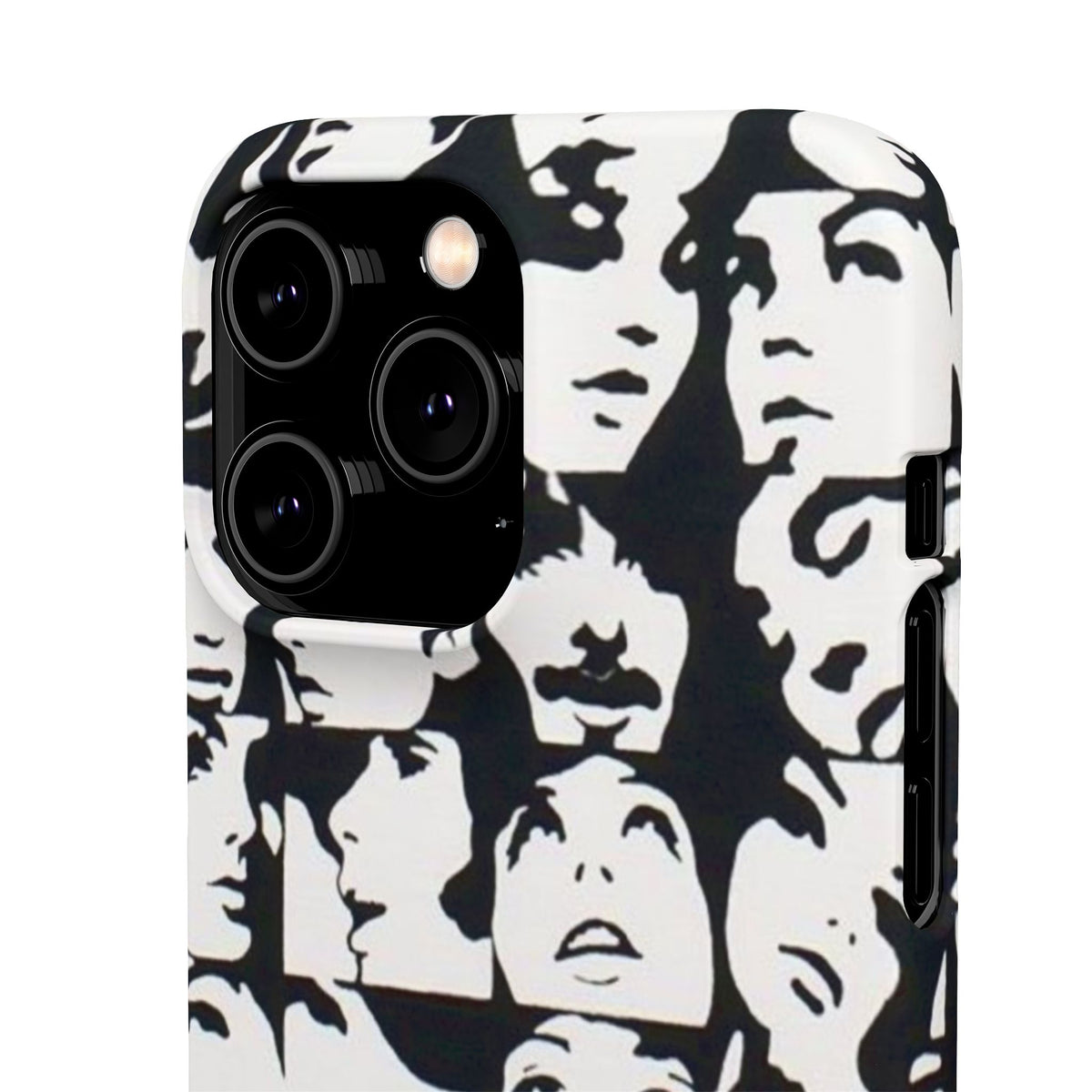 Black and White Face Collage Snap Case