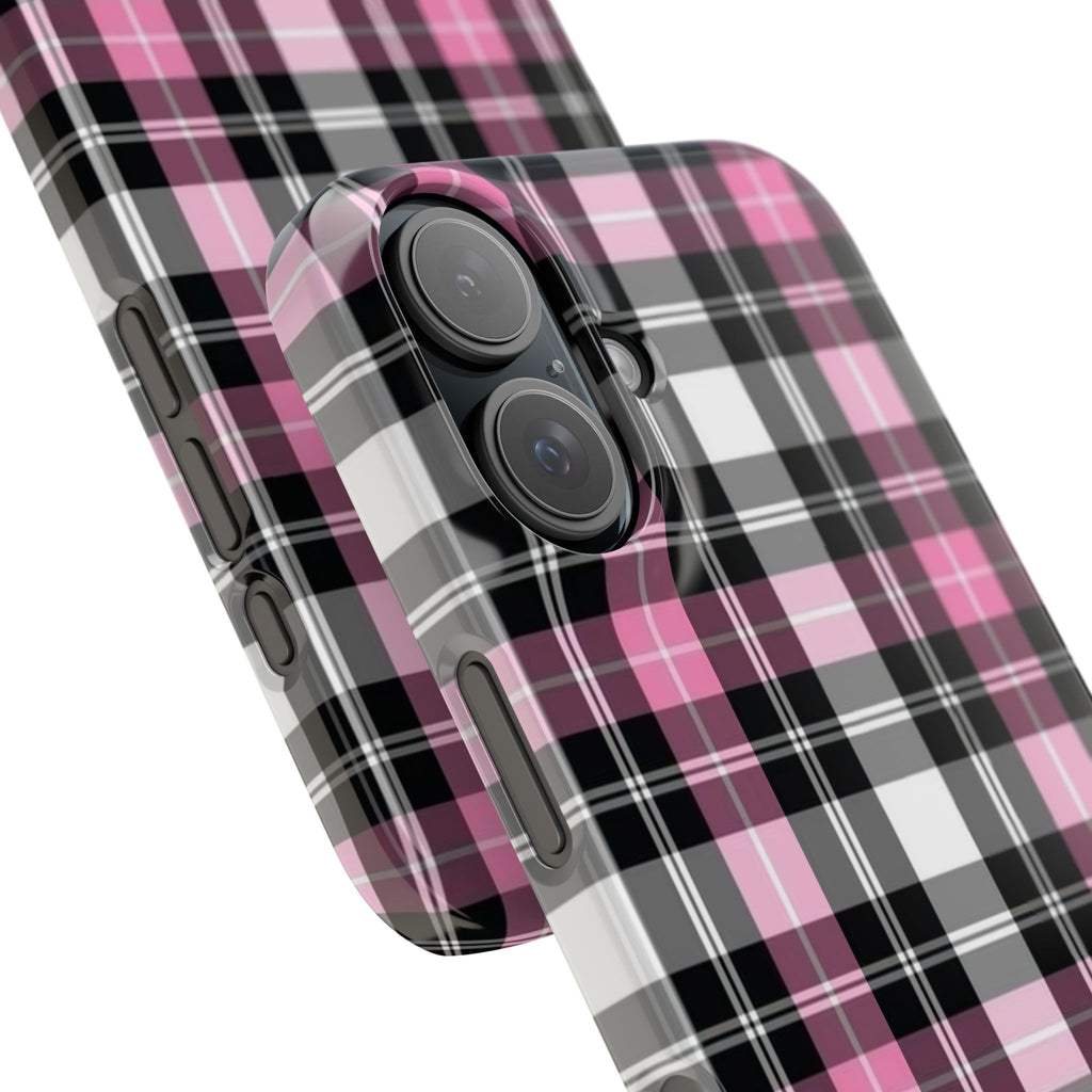 Pink Plaid Snap Case