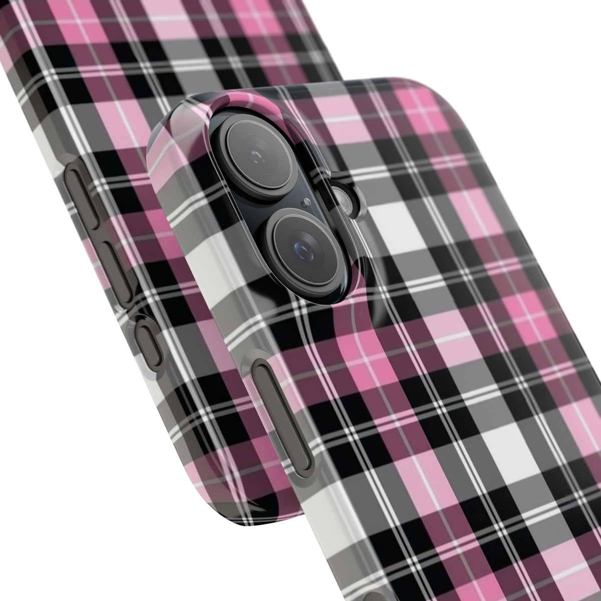 Pink Plaid Snap Case