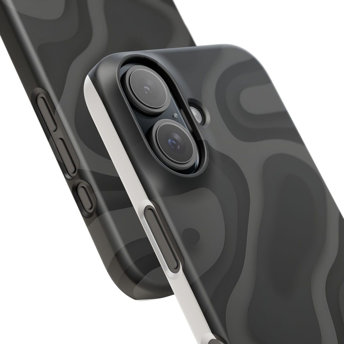 Sleek Black Phone Case, Modern Snap Cases for iPhone, Stylish Tech Accessory, Gift for Him/Her, Minimalist Design, Phone Protection