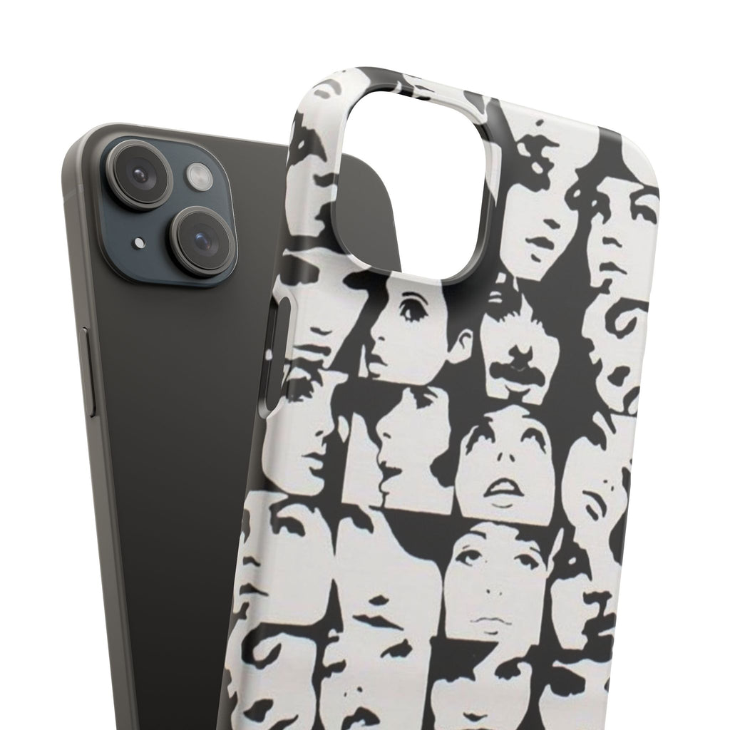 Black and White Face Collage Snap Case
